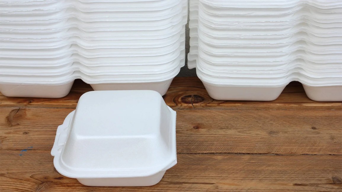 styrofoam takeout containers